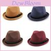 British Gentleman Wool Blend Bowler Hat With Short Brim For Summer Casual Wear