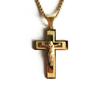 Nieuwe Christelijk-Orthodoxe Kruisbeeld Jezus Ketting Russisch Kruis Gebed Grote Hanger Goud Kleur INRI Kruisbeeld Kruis Ketting Mannen