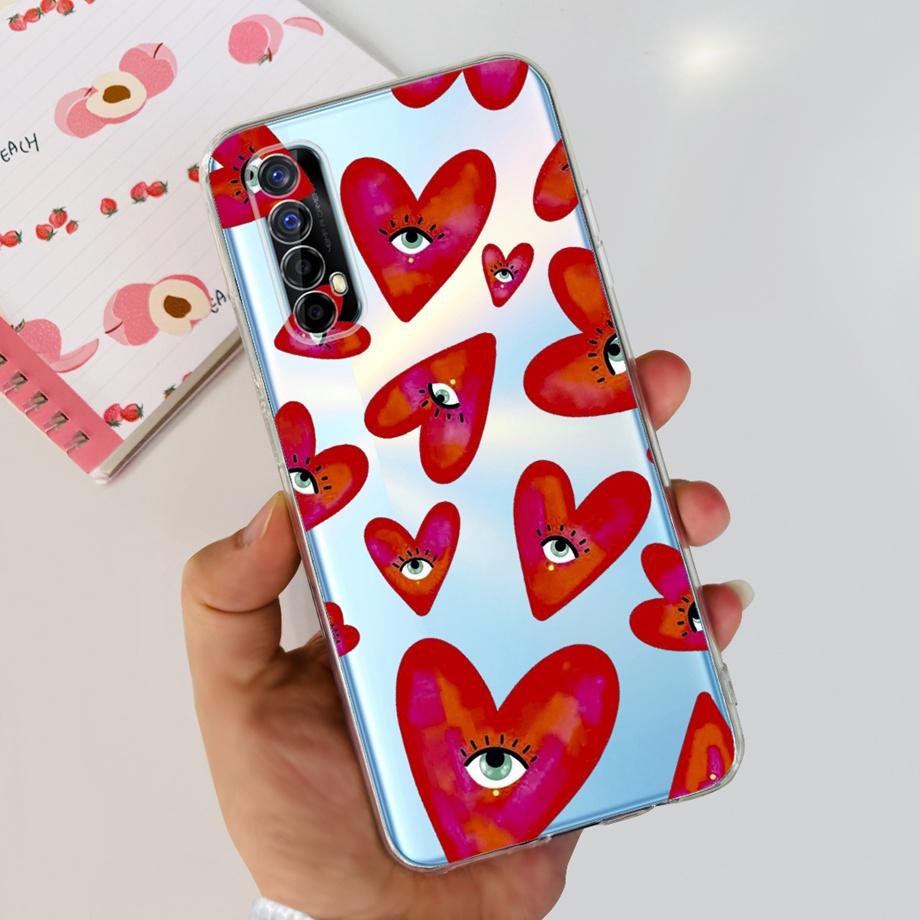 For Realme 7 Global Version Case Cover Soft TPU Silicone Phone Case For Realme Narzo 30 4G Capas Clear Back Bumper With Pattern