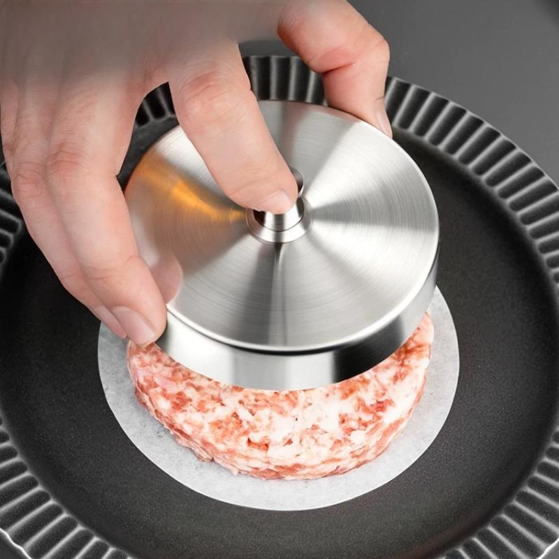1PC Stainless Steel Hamburger Patty Mould DIY Rice Patty Beef Egg Vegetable Fried Press Roll Hamburger Kitchen Gadget