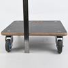 Silent Four-Wheel Small Trolley: Thickened Wooden Flat Cart