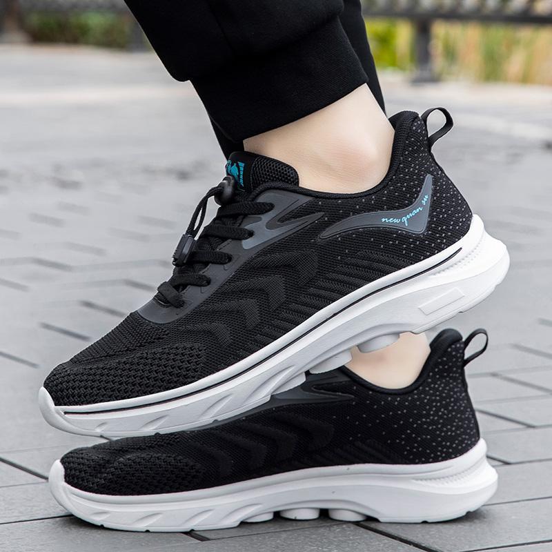 

Осень новые женские удобные кроссовки для ходьбы легкие с мягкой подошвой обувь для пожилых людей среднего и пожилого возраста повседневная спортивная обувь обувь для пар 45 чёрный