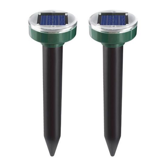 1/2/4Pcs Solar Ultrasonic Mole Repellent Effective Safe to Use Simple Installation Outdoor Mouse Repellent Waterproof Spikes Stakes