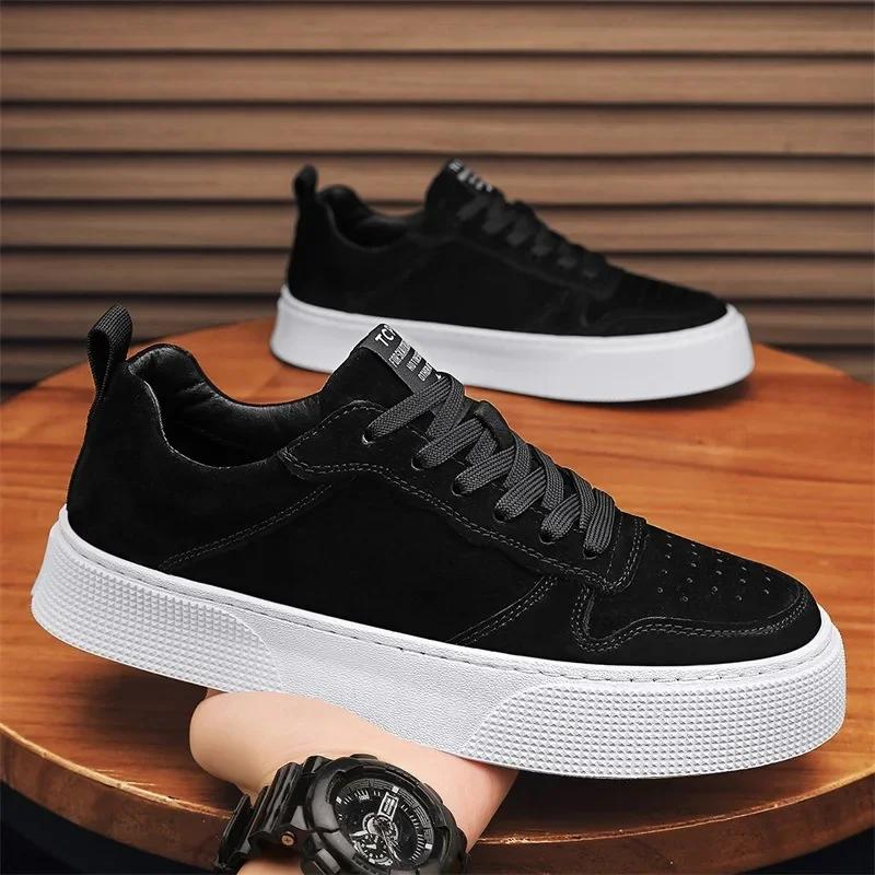 Plus Size Men Shoes Fashion Outdoor Casual Shoes Platform Vulcanized Shoes Trend Street Skateboard Footwear Lace Up Men Sneakers