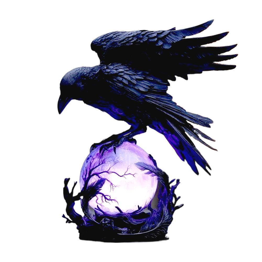 Eagle-shaped Glowing Ornament Resin Decorative Lamp Gothic-style Home Desktop Ambience Light Holiday Party Decoration