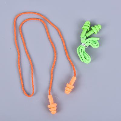 Silicone Ear Plugs Sleep Earplugs Noise Reduction Swimming Earplugs With Rope