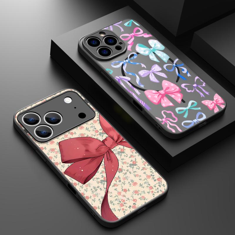 Colorful Bowknots Pattern Case For iPhone 17 Pro Max Magnetic For Magsafe Matte Cover For iPhone 16 Pro Max 15 14 13 16E Air