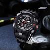  Brand Dual Display Digital W-820 50M Waterproof Alarm Clock Luminous Fashion business Quartz Sport WristwatcWatch For Man