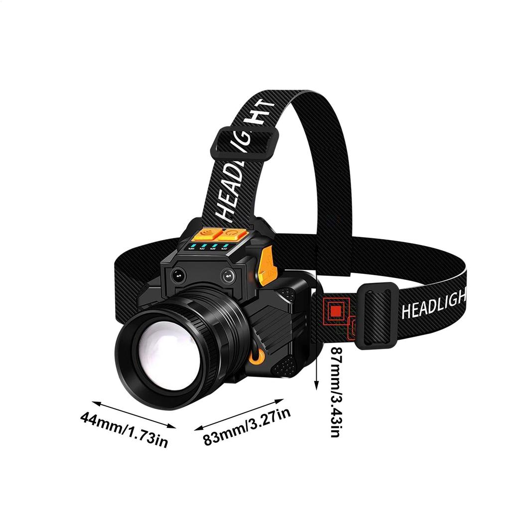 Head Light USB Charging Head Light Waterproof Motion Sensor Flashlight Safety Supplies For Outdoor Hiking Hunting Automotive
