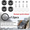 Taiss Bumper Quick Release (Black),Front Rear Bumper Holders Quick Release Kit(4 Quick Release Tabs with 12 O-rings),with Washer and Stainless Steel