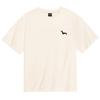 OKSTAR Cool Cotton Oversized Dachshund Embroidered Short Sleeve Tee