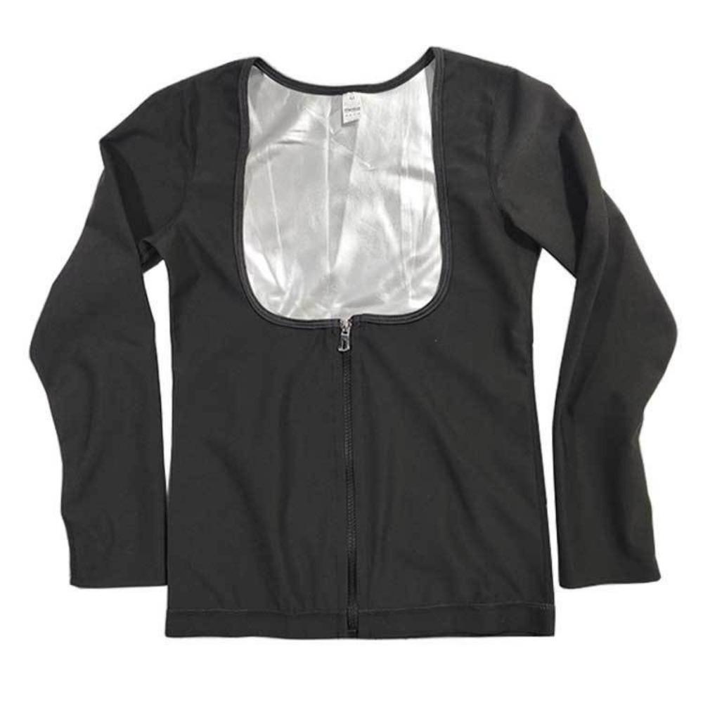 Hot Polymer Waist Trainer Vest Zipper Design Body Shaper Body Shaping Sauna Suit Shirt  Women