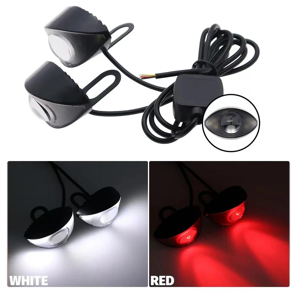 2PCS Motorcycle Rearview Mirror LED Eagle Lights Electric Bike Turn Signal Brake Light Headlight Strobe Light Universal