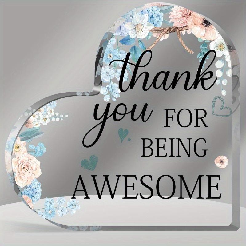 Thank You Heart Keepsake - Inspirational Office Gift for Coworkers & Teachers