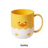 New Thickened Cartoon Chick Toothbrush Cup - Cute Yellow Duck Design for Students