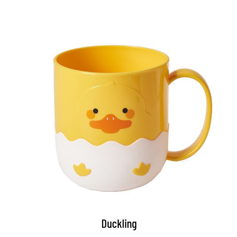 New Thickened Cartoon Chick Toothbrush Cup - Cute Yellow Duck Design for Students