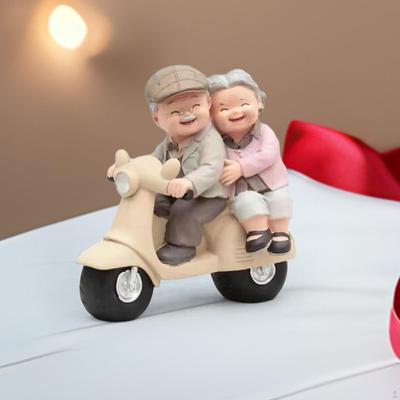 Altes Paar Figur Harz Hochzeitstag Geburtstagsgeschenk Ältere Statue Skulptur für