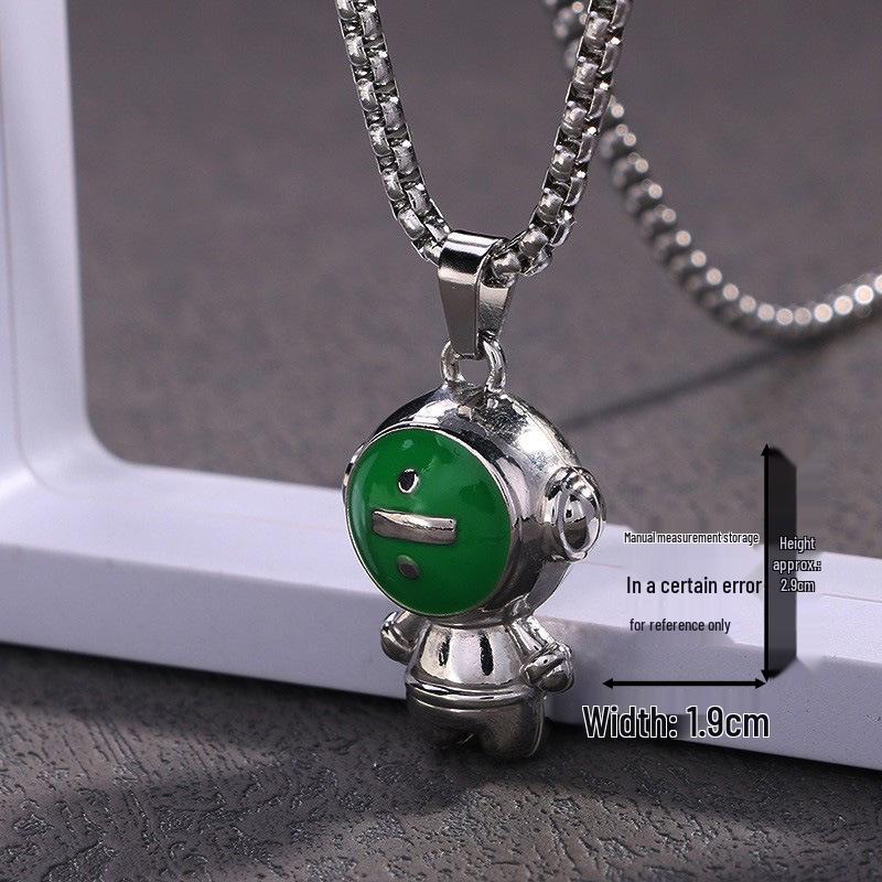 Astronaut Stainless Steel Necklace - Unisex Hip Hop Disco Chain