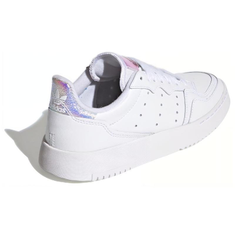 Adidas Originals Super Court J Slip Resistant Low top Kids' Skateboarding Shoes White Purple Pink Teenagers Sneakers EG8489