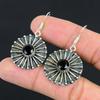 Black Spinel Stone 925 Sterling Silver Handcrafted Dangle Drop Earrings Jewelry