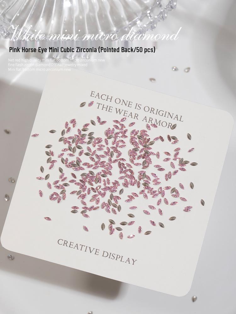 Nail Art Rhombus Beveled Ornaments: Super Sparkle Zirconia 2025 - Flat-Bottom Rhinestones for Ultra Sparkle Wearable Nail Decoration.