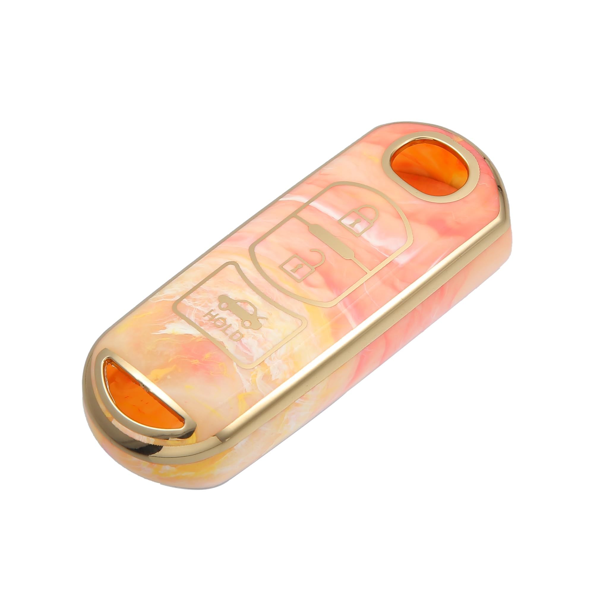 

Чехол для ключа ABSOPRO для Mazda CX-3 CX-4, 3 кнопки, модный фарфоровый узор зелёный