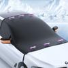 Black Car Snow Shield Front Windshield Sun Shield Glass Sun Visor Thick Magnetic Snow Cover Antifreeze Half Cover