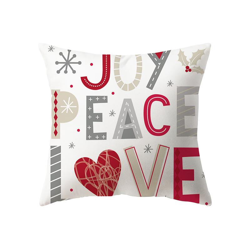 Merry Christmas Cute Santa Claus Snowman Print Pattern Cushion Cover Home Living Room Sofa Decoration Pillow Pillow Cover