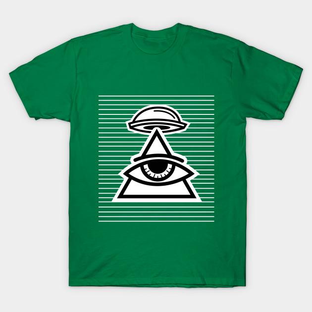 Unisex Fashion TShirt Illuminati Ufo Print TShirt Plus Size S-5XL T-Shirt 100%Cotton Tops O Neck Short Sleeve Tees