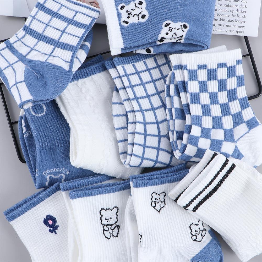 Sport Winter Cotton Hip Hop Cartoon Middle Tube Socks Couple Socks Women Hosiery Bear Socks