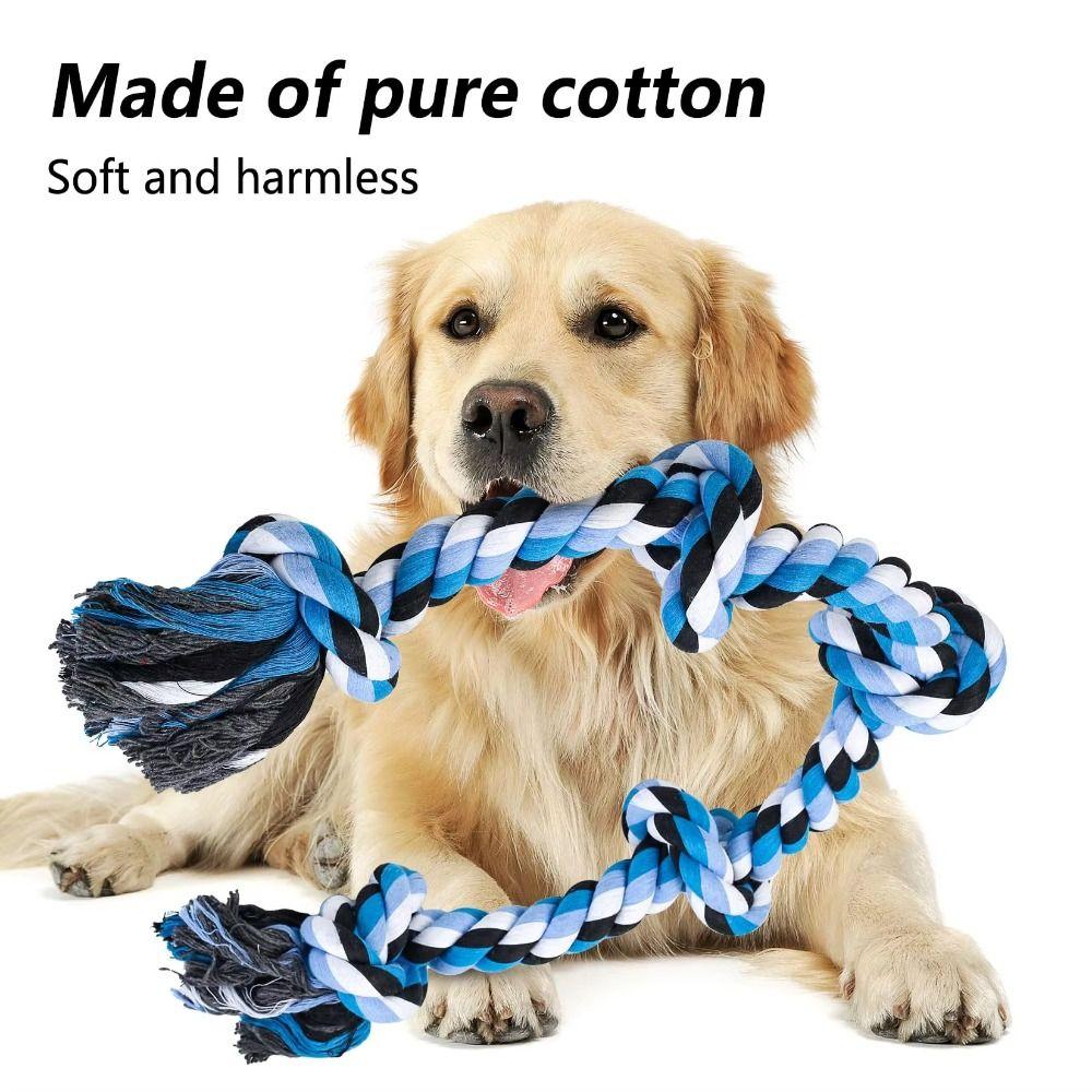 Cotton Dog Chew Toy Interactive Indestructible Dog Rope Toy  Tug of War