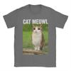 Men's T-Shirt Cat Meowl Funny Cat Owl For Animal Lovers Pure Cotton Tee Shirt Short Sleeve T Shirts Round Neck Clothes Gift Idea