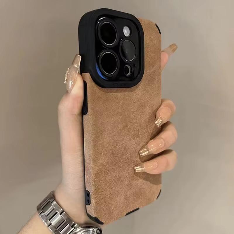 

Роскошный матовый кожаный силиконовый чехол для телефона для iPhone 17 16 15 14 13 12 11 Pro Max XS XR X 7 8 16 Plus 17Air Ударопрочный мягкий чехол iPhone17