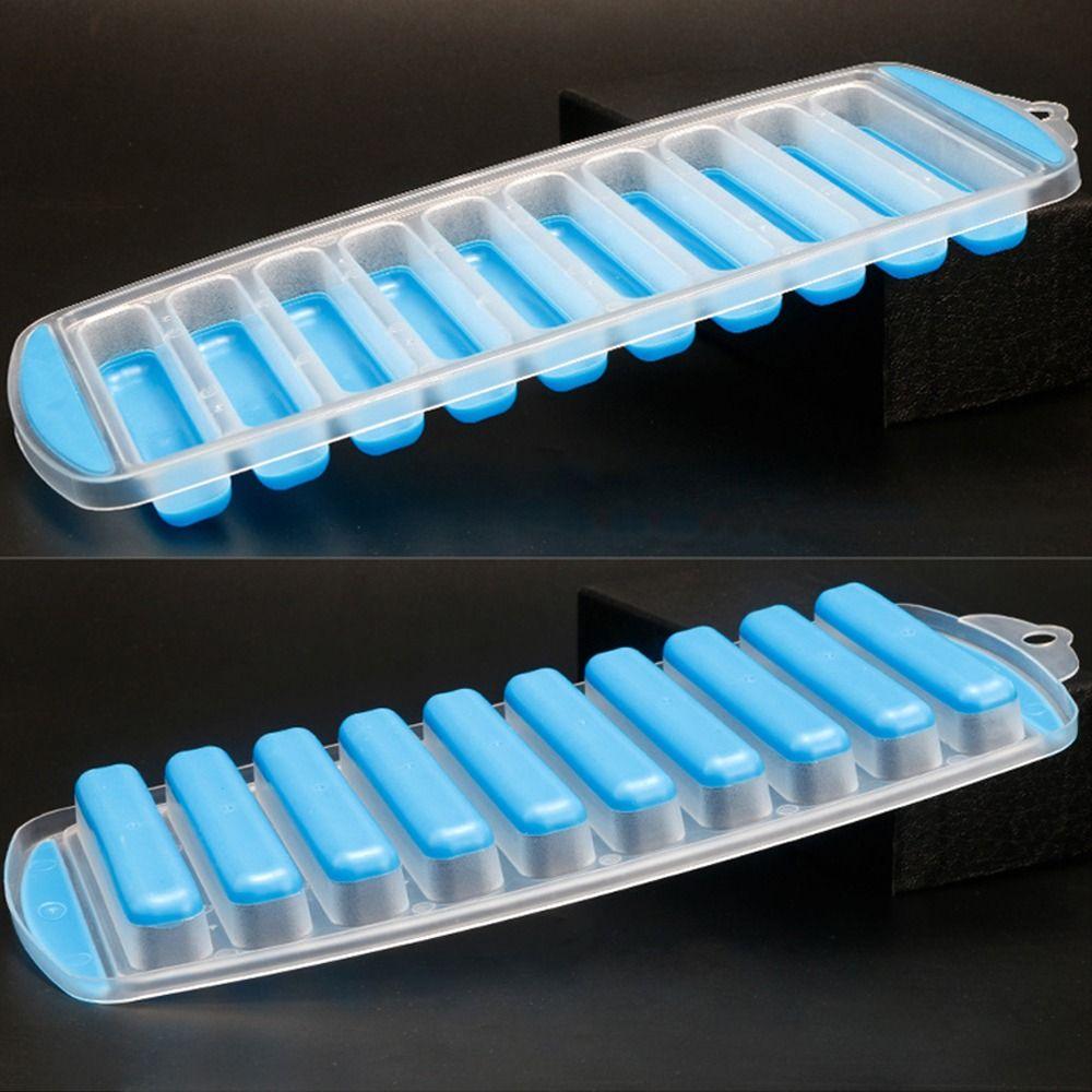 TPR Ice Cube Tray with Lid Ice Maker Portable Ice Stick Tray Mold  Kitchen Accessories