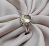 Citrine 925 Sterling Silver Ring: Handmade Faceted Gemstone, Positive Energy