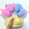 Non-Toxic 14Cm Gradient Color Cat Paw Pinch Decompression Toy Squishy Fidget Toy Relax Squeeze Toy Slow Rebound Stress Relief Cat Claw Toy