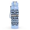 1PC Mom Organized Squad Text 750ml Color Plastic Sports Water Bottle Leakproof Flip Straw Lid Suitable for Sports Office Home Use