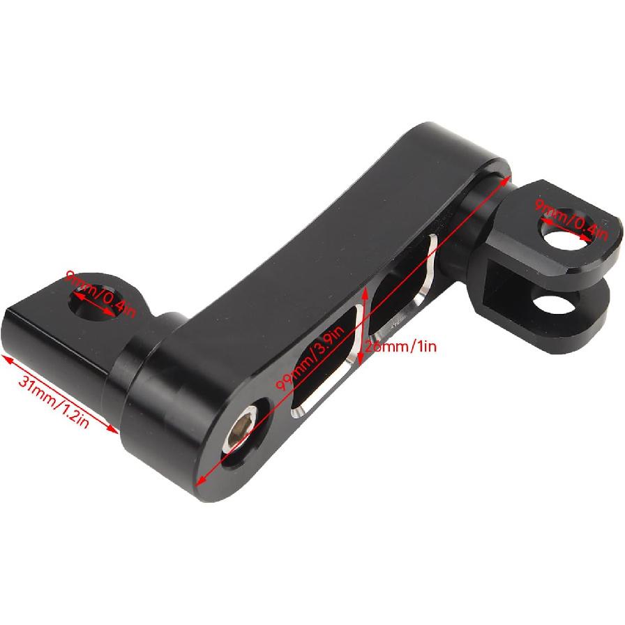 Generic Motorcycle Foot Pegs Bracket, Adjustable Highway Foot Pegs Extension Brackets, Passenger Highway FootPegs Male Mount Foot Peg Clamp Support