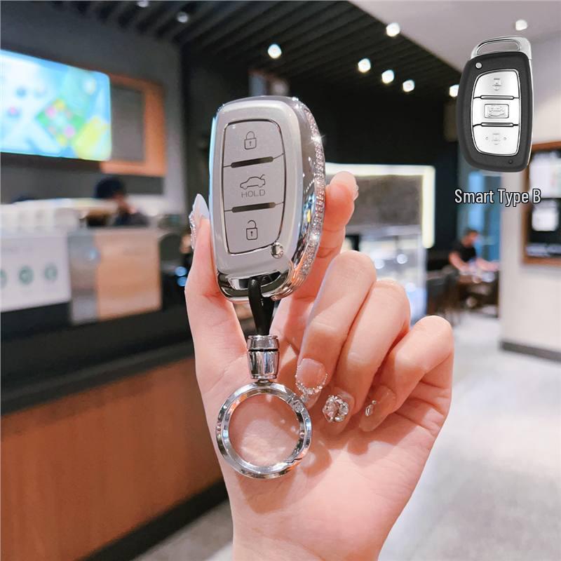 Suitable Key Case for Beijing Hyundai Elantra, ix35, Langdong, Mingtu, ix25, Yue Dong, Rena with Unisex Buckle