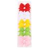 10PCS/Set 2.4Inches Solid Hair Bows With Hair Clips For Girls Headwear New Handmade Bowknot Barrettes Cute Kids Hair Accessories