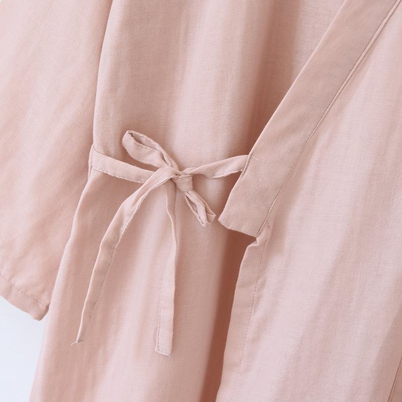 Japonská dámská bavlněná gázová kimono pyžamová souprava - Letní volný župan pro páry