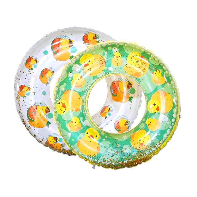 Translucent Yellow Duck Inflatable Swimming Ring