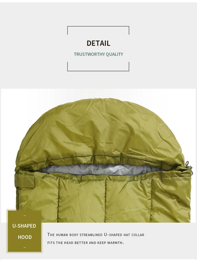 Lightweight Waterproof Nylon 3 Season Envelope Sleeping Bags for Adults Ultralight Backpacking Cold Weather Camping Hiking