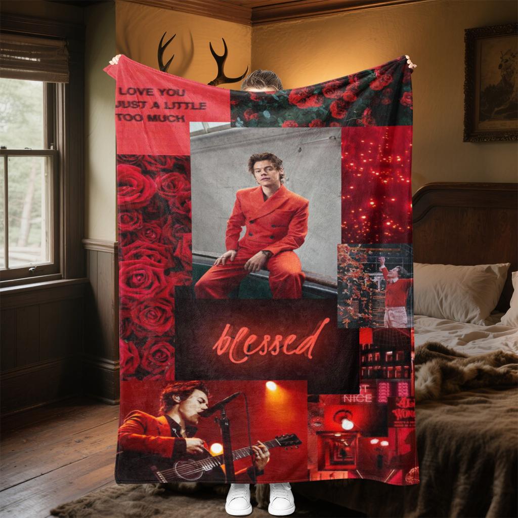 Harry Styles Morbida Coperta Confortevole Tutte le Stagioni Regalo Perfetto Divano Ufficio Riposo all'Aperto Coperta da Viaggio