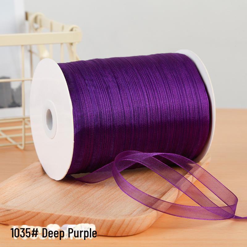 1cm Transparentes Schneegarnband für Haaraccessoires und Geschenktüten