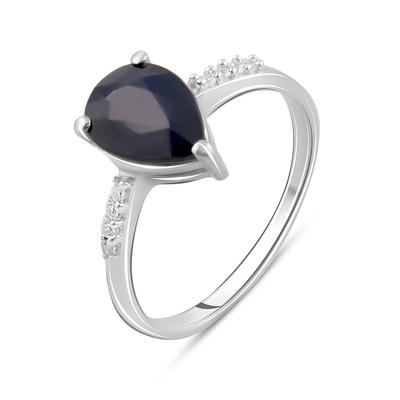Stříbrný prsten s přírodním safírem 2.325ct (2098102)