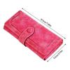 PU Leather Long Wallet Solid Color Women Purse with Card Holder Small Cash Pouch Office Camping Female Supplies Gifts