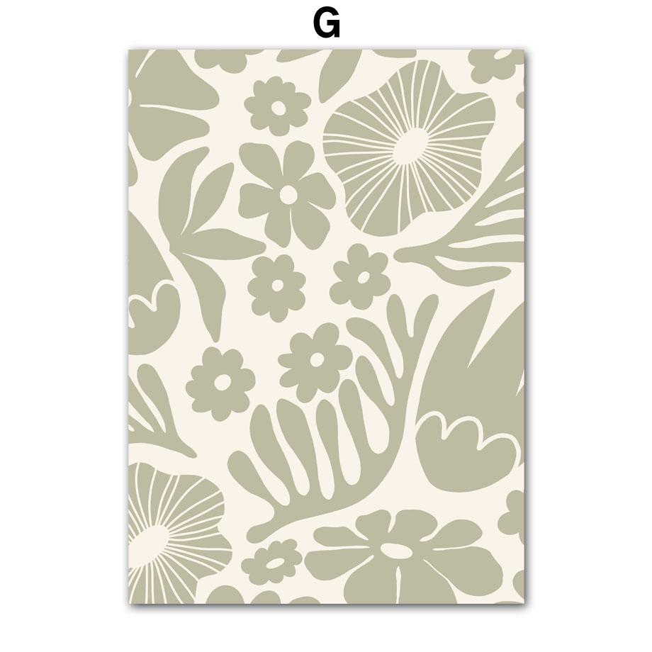 Flowers Coral Butterfly Shapes Abstract Wall Art Canvas Painting Nordic Posters And Prints Wall Pictures For Living Room Decor