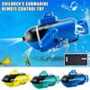 Remote Control Boat Mini Multifunctional Durable RC Boat Electric Ship Toy Glowing Submarine Model for Fish Tanks