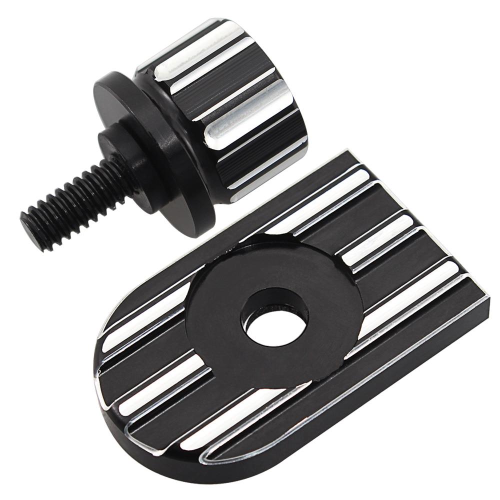 Rear Fender Seat Bolt Tab Screw Nut Knob Cover For Harley Davidson Sportster XL Dyna Bob Softail Fat Boy Touring Glide CVO